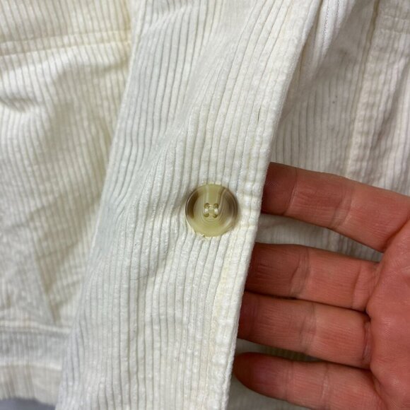 Y2K Oversized Corduroy Button Up Chore Jacket Womens S Baggy‎ Quilted 90s Boho - Picture 4 of 11